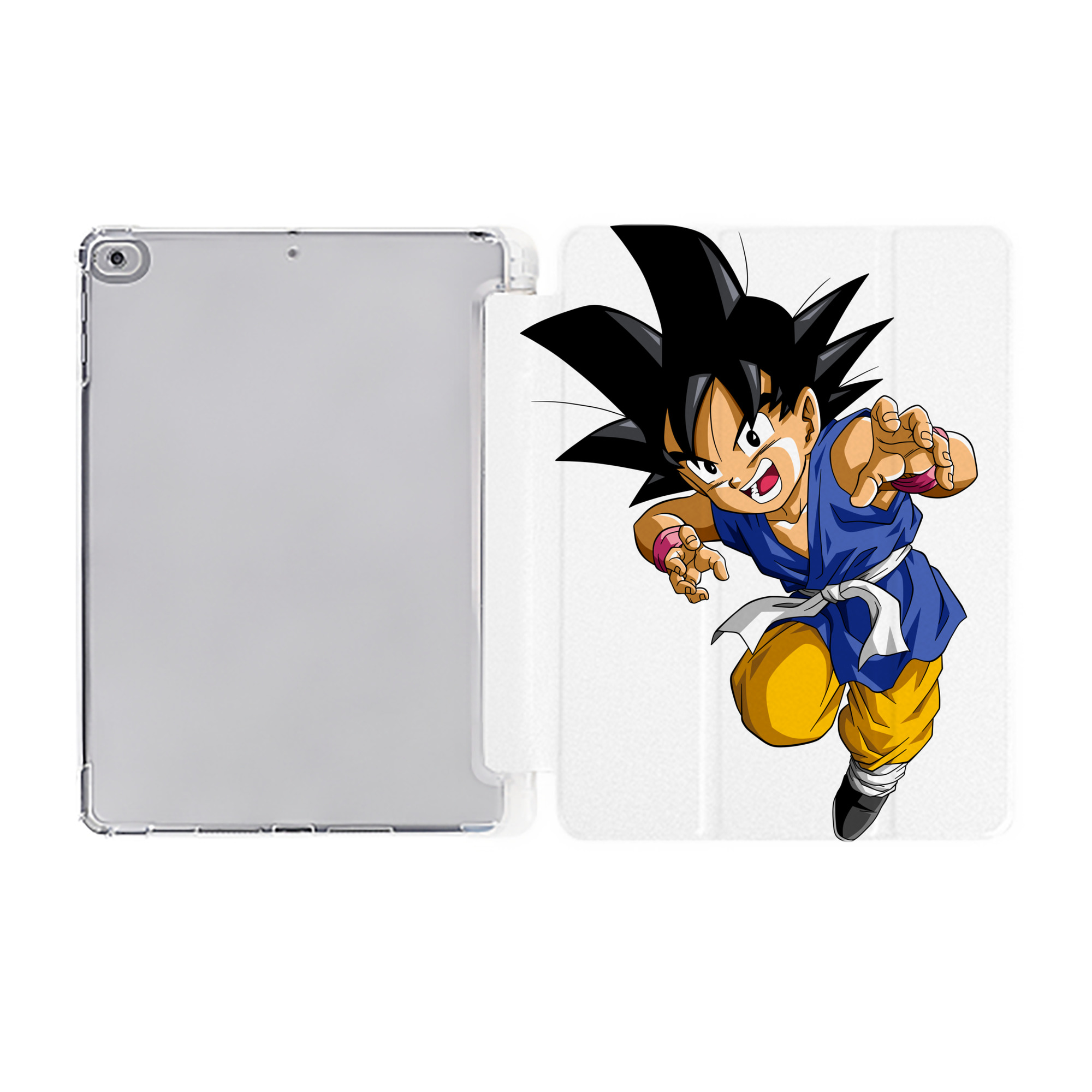 （画像用） ドラゴンボール 孫悟空（そん ごくう）Son Goku カカロット DRAGON BALL Kakarotto IPad ケース ペン収納付き 三つ折りスタンド PUレザー×シリコン 対応機種9.5/10.5/10.9インチ